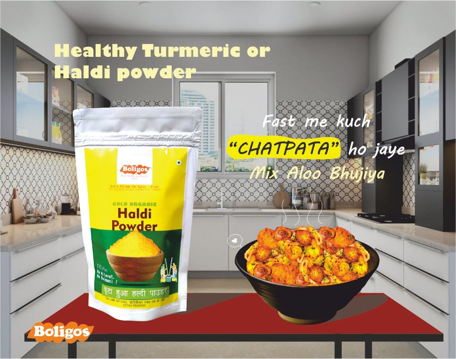 haldi mix aloo bhujiya