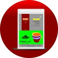 sticker gold tea